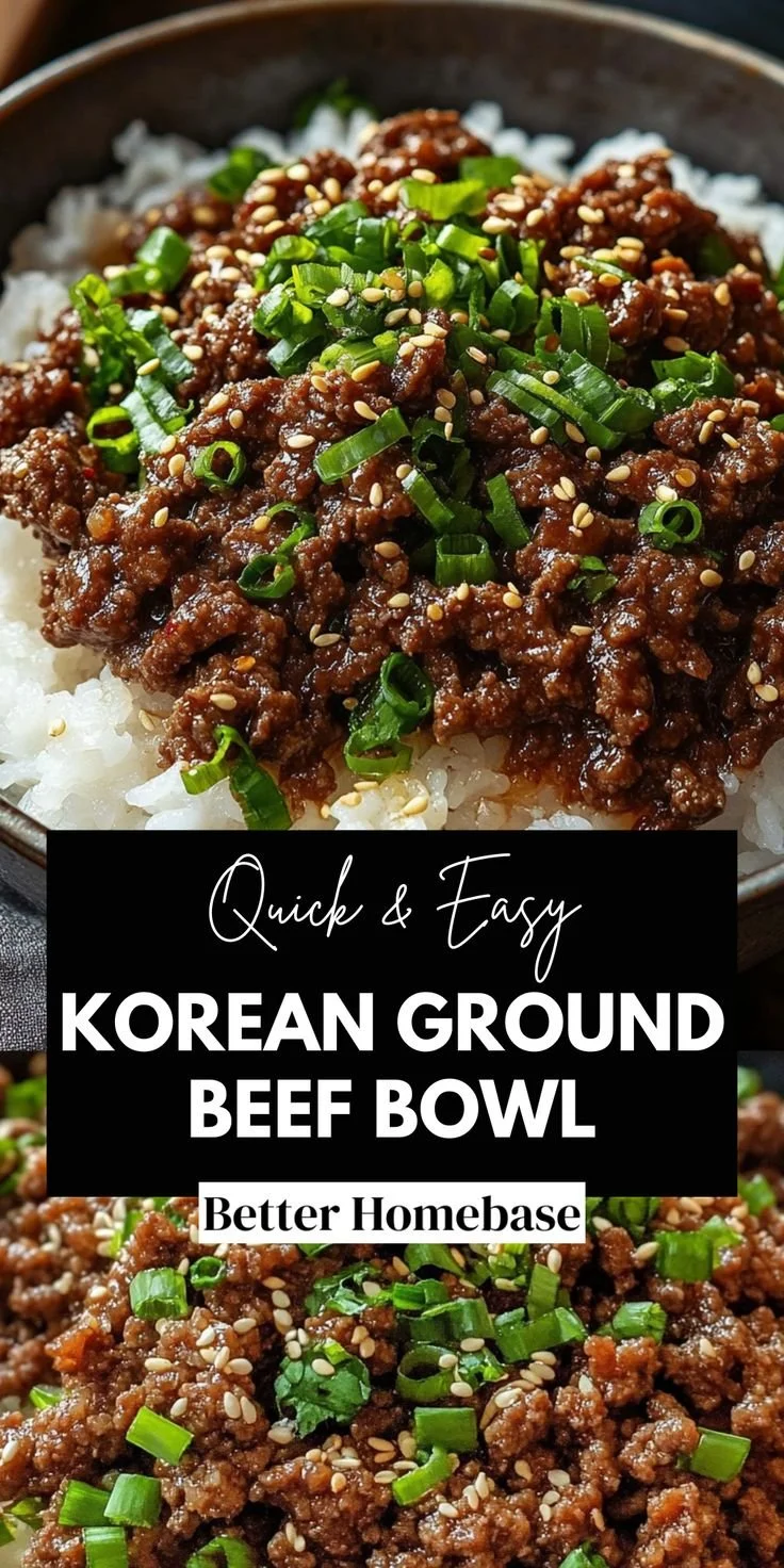 Delicious Korean Ground Beef Bowl with fresh vegetables and rice